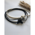 Strik haarbandjes set panter